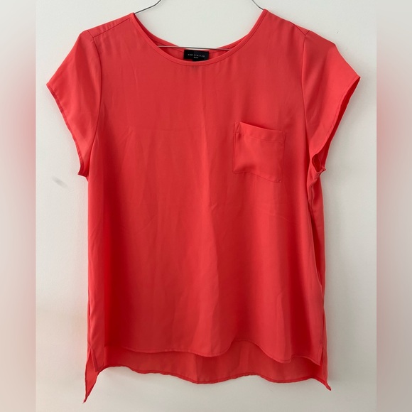 The Limited coral short sleeve work blouse size large - Picture 1 of 3